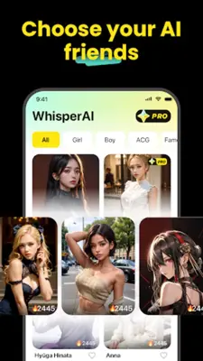 WhisperAI - ai friend chat android App screenshot 3